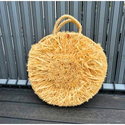 Sac Rond en Paille avec...