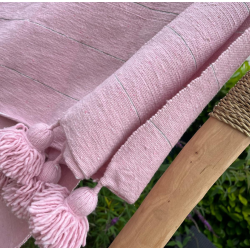 Couverture en Laine Rose...